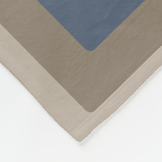 Blaues Braun des mit Monogramm Sandes Fleecedecke (Ecke)