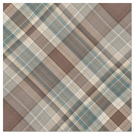 Blaues Braun kariert Stoff