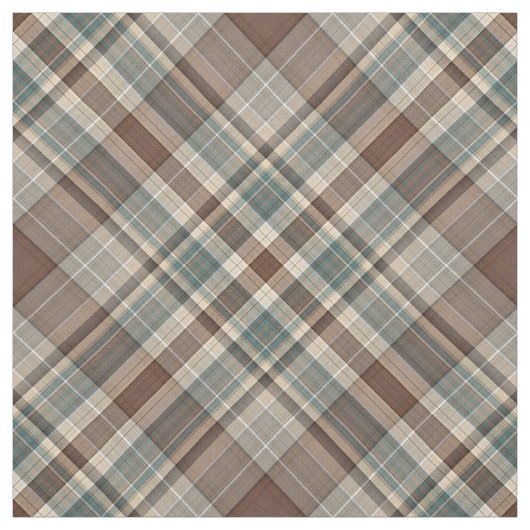 Blaues Braun kariert Stoff (Muster)