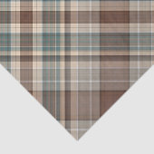 Blaues Braun Tartan-Karo Seidenpapier (Detail)