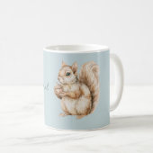 Blaues Braunhörnchen Kaffeetasse (VorderseiteRechts)