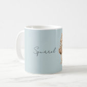 Blaues Braunhörnchen Kaffeetasse (Vorderseite Links)