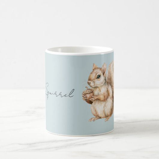 Blaues Braunhörnchen Kaffeetasse (Mittel)