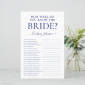 Blaues Brautparty (Stehend Vorderseite)