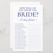 Blaues Brautparty (Vorne/Hinten)