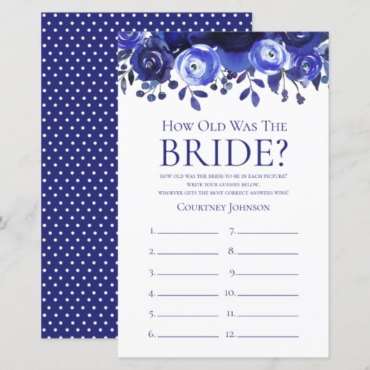 Blaues Brautparty (Vorne/Hinten)