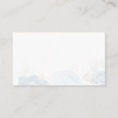 Blaues Brautparty Begleitkarte (Rückseite)