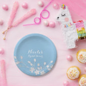 Blaues Brautparty-Chic-Custom Pappteller (Party)