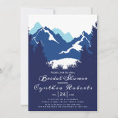 Blaues Brautparty Einladung (Vorderseite)