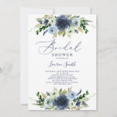 Blaues Brautparty Einladung (Vorderseite)