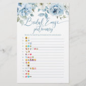 Blaues Brautparty Emoji-Picknick (Vorderseite)