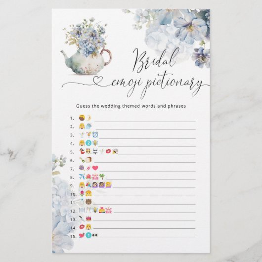 Blaues Brautparty Emoji-Picknick (Vorderseite)