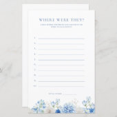 Blaues Brautparty mit Blumenbögen, wo sie waren (Vorne/Hinten)