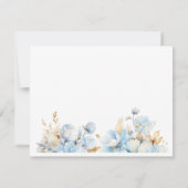 Blaues Brautparty Mitteilungskarte (Rückseite)