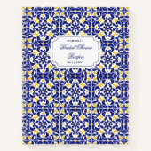 Blaues Brautparty Notizblock (Vorderseite)