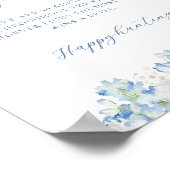 Blaues Brautparty Ringjagd Poster (Ecke)