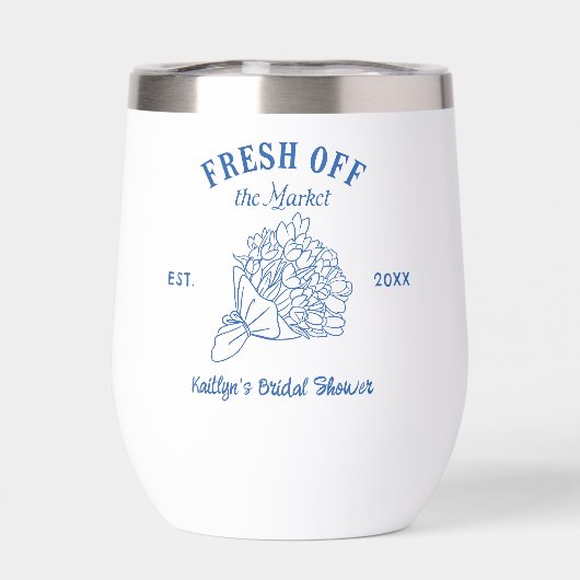 Blaues Brautparty vom Markt (Rückseite)