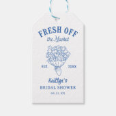 Blaues Brautparty vom Markt Geschenkanhänger (Vorderseite)