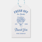 Blaues Brautparty vom Markt Geschenkanhänger (Rückseite)