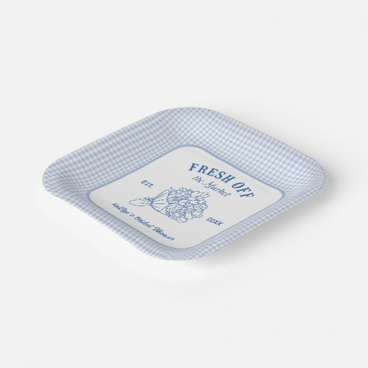 Blaues Brautparty vom Markt Pappteller (Gewinkelt)