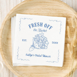 Blaues Brautparty vom Markt Serviette