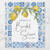 Blaues Brautparty Weinetikett (Einzelnes Label)