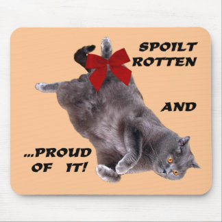 Blaues britisches Shorthair Katze mousepad: Mousepad