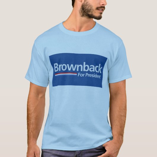 Blaues Brownback für Präsidenten Shirt (Vorderseite)
