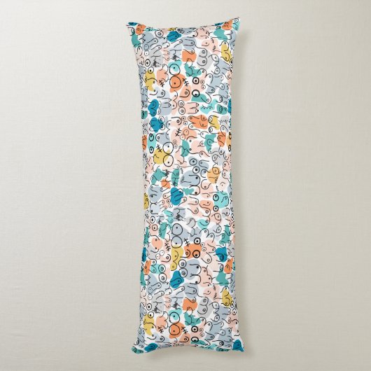 Blaues Brustmuster Seitenschläferkissen (Rückseite (Vertikal))