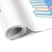 Blaues Buch Geschenkpapier (Rolleneckpunkt)