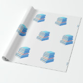 Blaues Buch Geschenkpapier (Ungerollt)