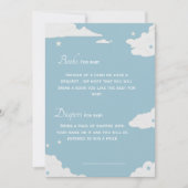 Blaues Buch und Windeln für die Babydusche Einladung (Vorderseite)