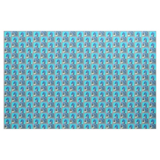 Blaues Buddha-Muster Stoff (Yard (91,4 cm))