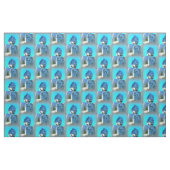 Blaues Buddha-Muster Stoff (Fat Quarter (45,7 x 55,9 cm))