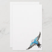 Blaues Budgerigarparakeet-Briefpapier Briefpapier (Vorne/Hinten)