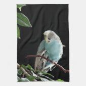 Blaues Budgie Geschirrtuch (Vertikal)