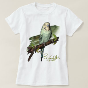 Blaues Budgie Kunst-T-Shirt T-Shirt