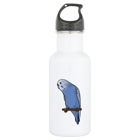 Blaues Budgie Trinkflasche (Vorderseite)