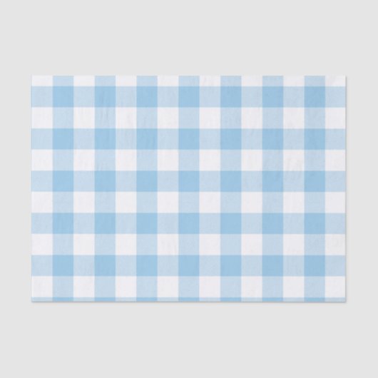 Blaues Büffel-Karo-Muster Seidenpapier (Vorderseite)