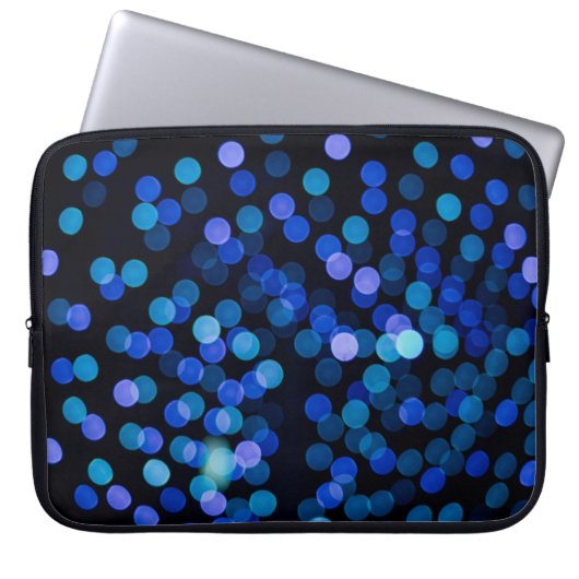 Blaues Bukh-Licht Laptopschutzhülle (Vorderseite)