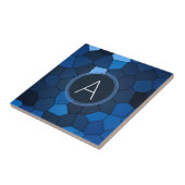 Blaues Buntglas-Mosaik Fliese (Seite)