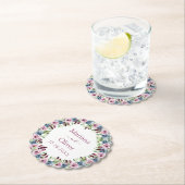 Blaues Burgund Wein Blumenzwiebeln Untersetzer (Vor Ort)