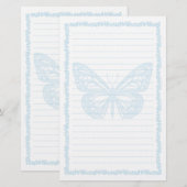 blaues Butterfly-Papier (Vorne/Hinten)