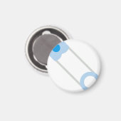 Blaues Button Magnet (Vorderseite/Rückseite)