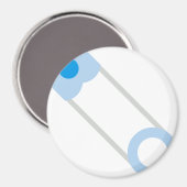 Blaues Button Magnet (Vorderseite/Rückseite)
