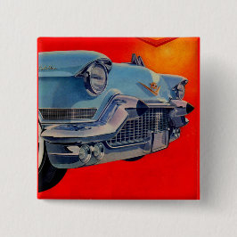 Blaues Cadillac-Grille der 50er Jahre Button