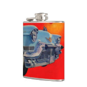 Blaues Cadillac-Grille der 50er Jahre Flachmann (Links)