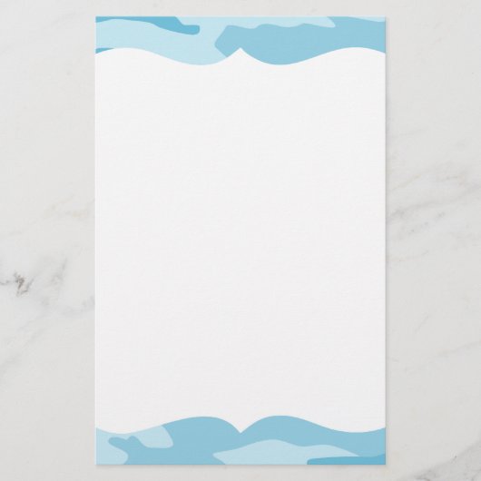 Blaues Camouflage-Muster Briefpapier (Vorderseite)