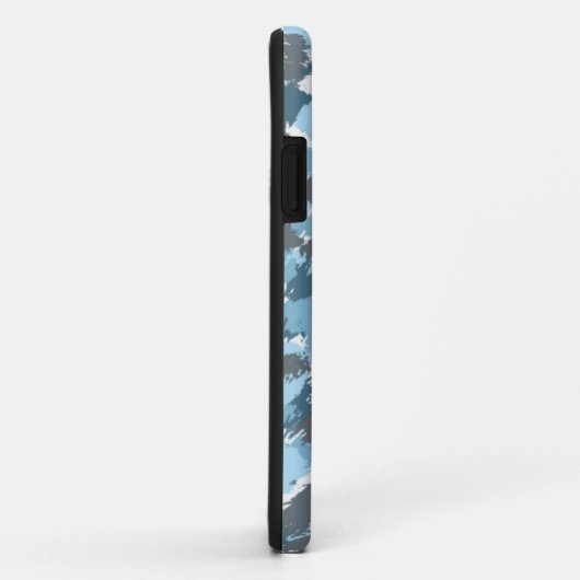 Blaues Camouflage-Muster Case-Mate iPhone Hülle (Hinten/Rechts)