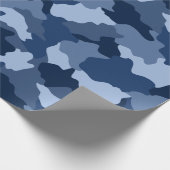 Blaues Camouflage-Muster Geschenkpapier (Ecke)